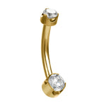 Load image into Gallery viewer, Round Gem Navel Bar
