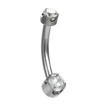 Load image into Gallery viewer, Round Gem Navel Bar