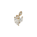 Load image into Gallery viewer, 14k Solid Gold Leaf Marquise Zirconia