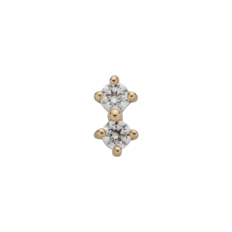 14k Solid Gold Double Prong
