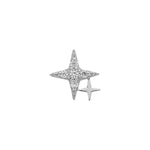 Load image into Gallery viewer, 14K Solid Gold Double Gemmed Star