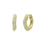 Load image into Gallery viewer, Twisted Hoop Earrings - Pavé