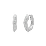 Load image into Gallery viewer, Twisted Hoop Earrings - Pavé