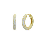 Load image into Gallery viewer, PIERCED Pavé Huggie Hoop