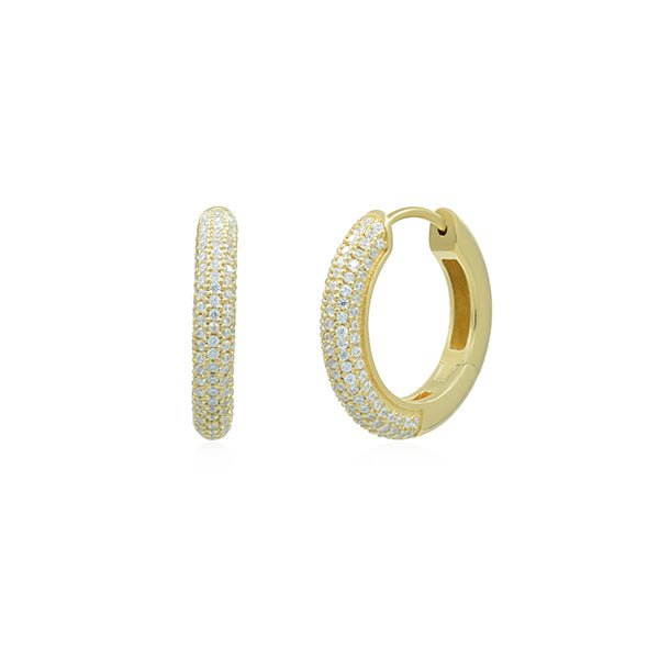 PIERCED Pavé Huggie Hoop