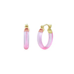 Load image into Gallery viewer, Candy-Colored Resin Hoop Earrings