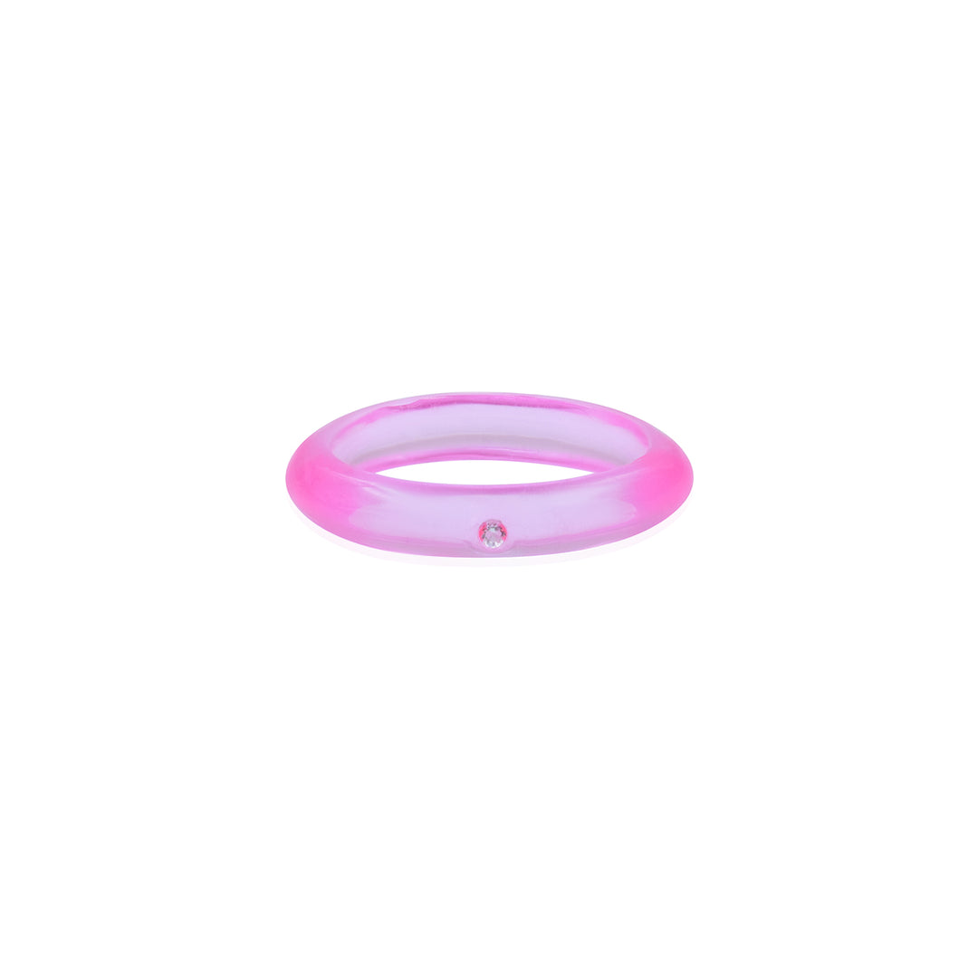 Candy-Colored Resin Rings with Zirconia