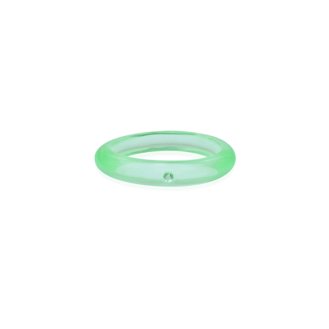 Candy-Colored Resin Rings with Zirconia