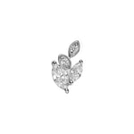 Load image into Gallery viewer, 14k Solid Gold Leaf Marquise Zirconia