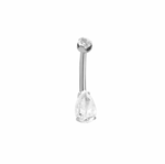 Load image into Gallery viewer, Pear-Drop Zirconia Navel Barbell