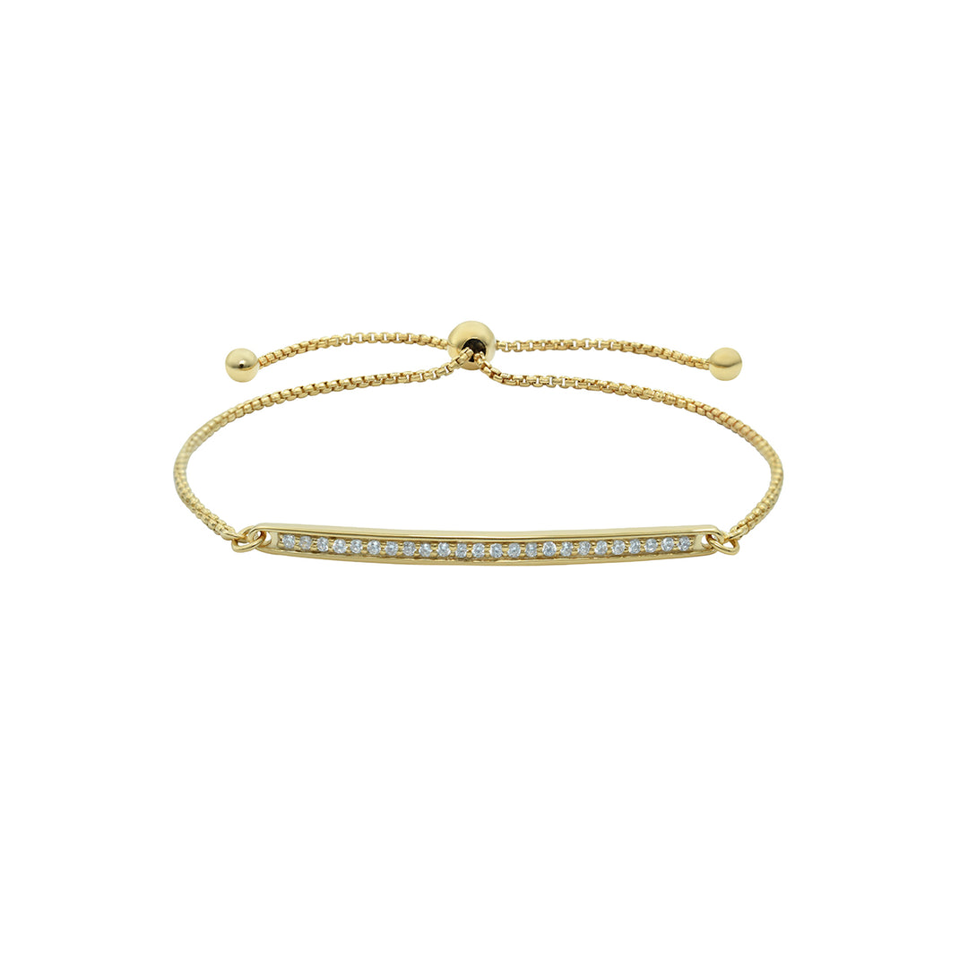 Zirconia Bar Adjustable Bracelet