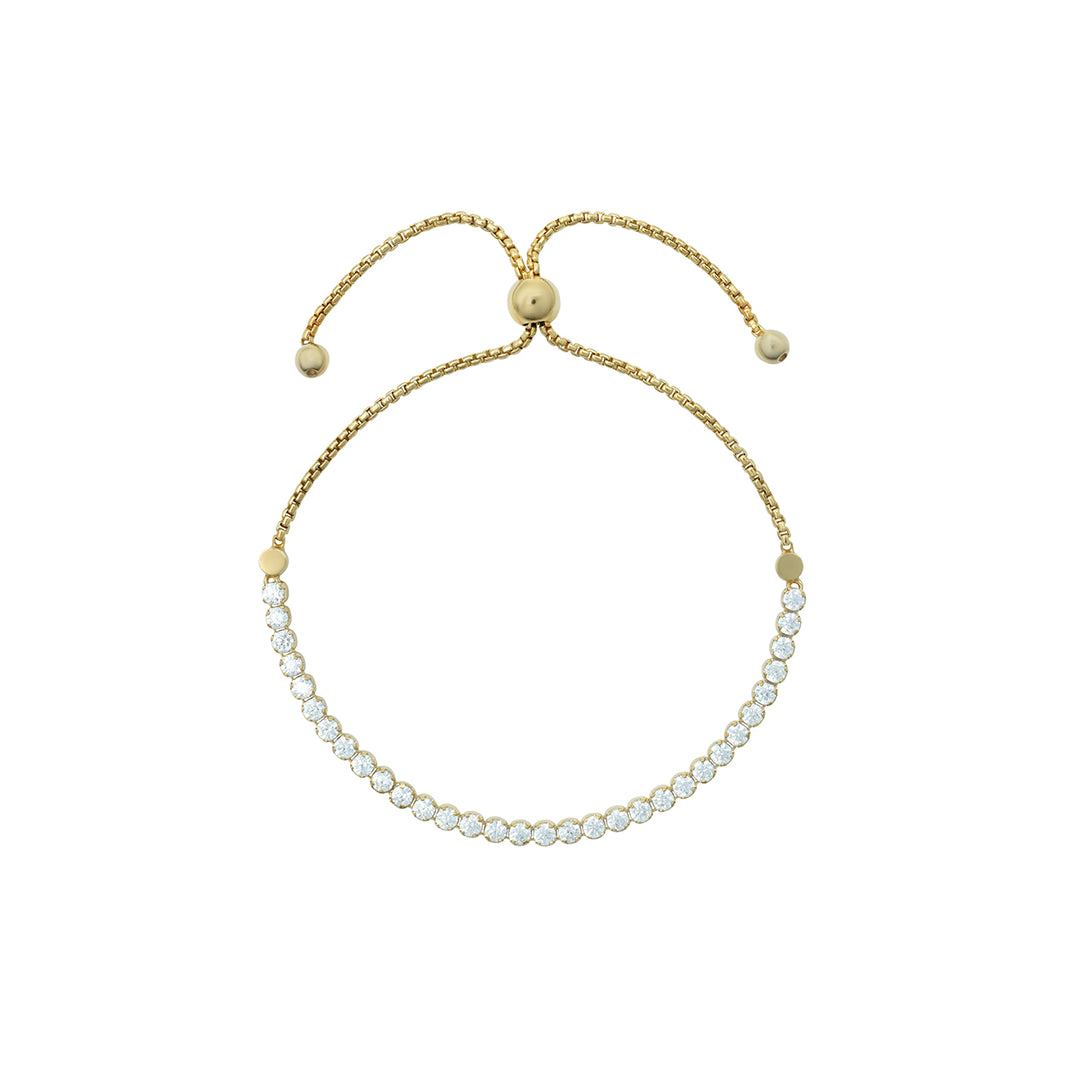 Zirconia Tennis Ball Adjustable Bracelet
