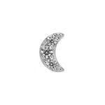 Load image into Gallery viewer, 14K Solid Gold Jewelled Moon