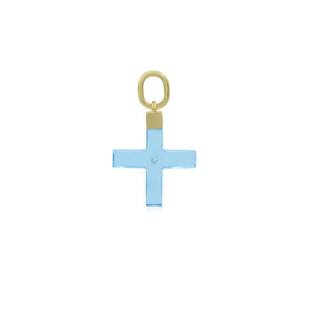 Cross Resin with Zirconia Charm