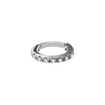 Load image into Gallery viewer, Oval Zirconia Pavé Hinged Clicker