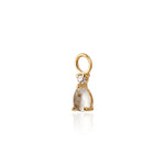 Load image into Gallery viewer, 9K Solid Gold Tear Drop Gem Charm