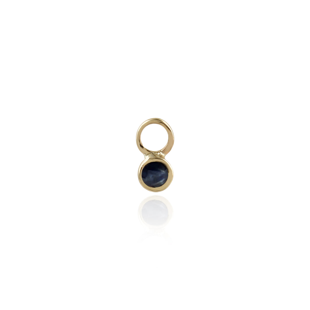 9K Solid Gold Birthstone Charm