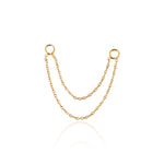 Load image into Gallery viewer, 9K Solid Gold Double Chain Charm