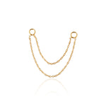 Load image into Gallery viewer, 9K Solid Gold Double Chain Charm
