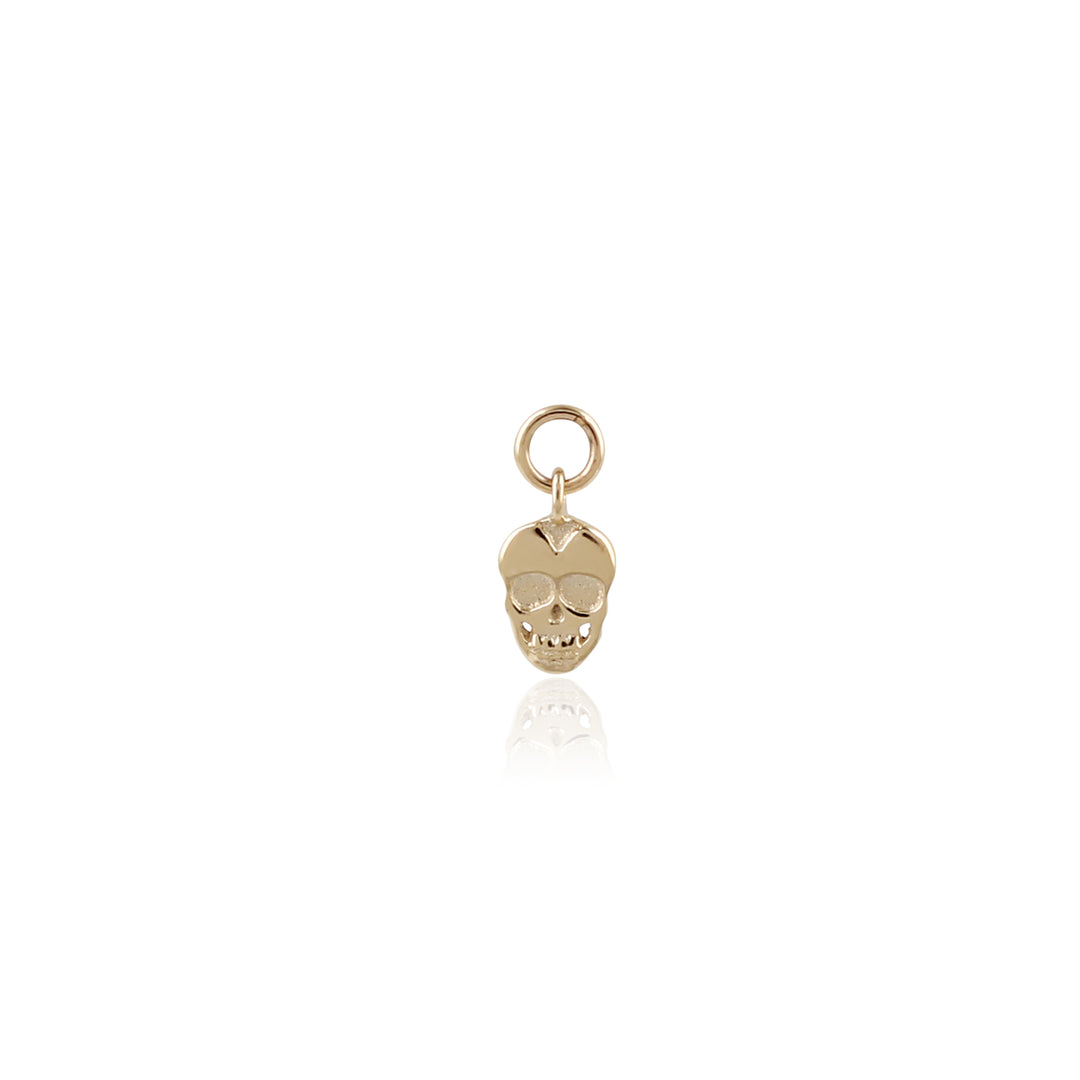 9K Solid Gold Skull Charm