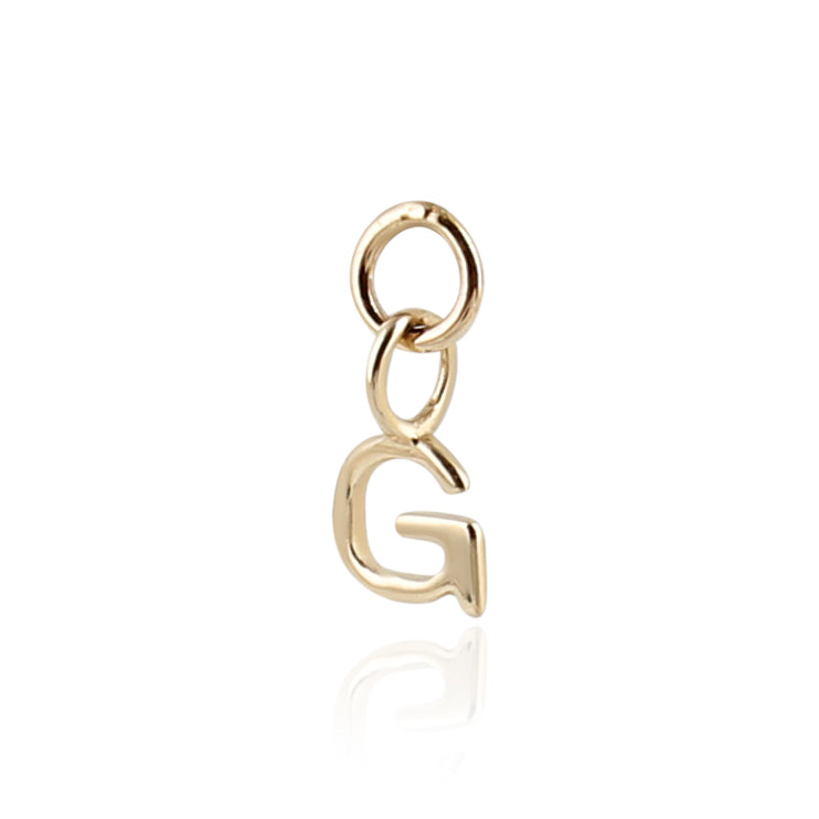 9K Solid Gold Initial Charm