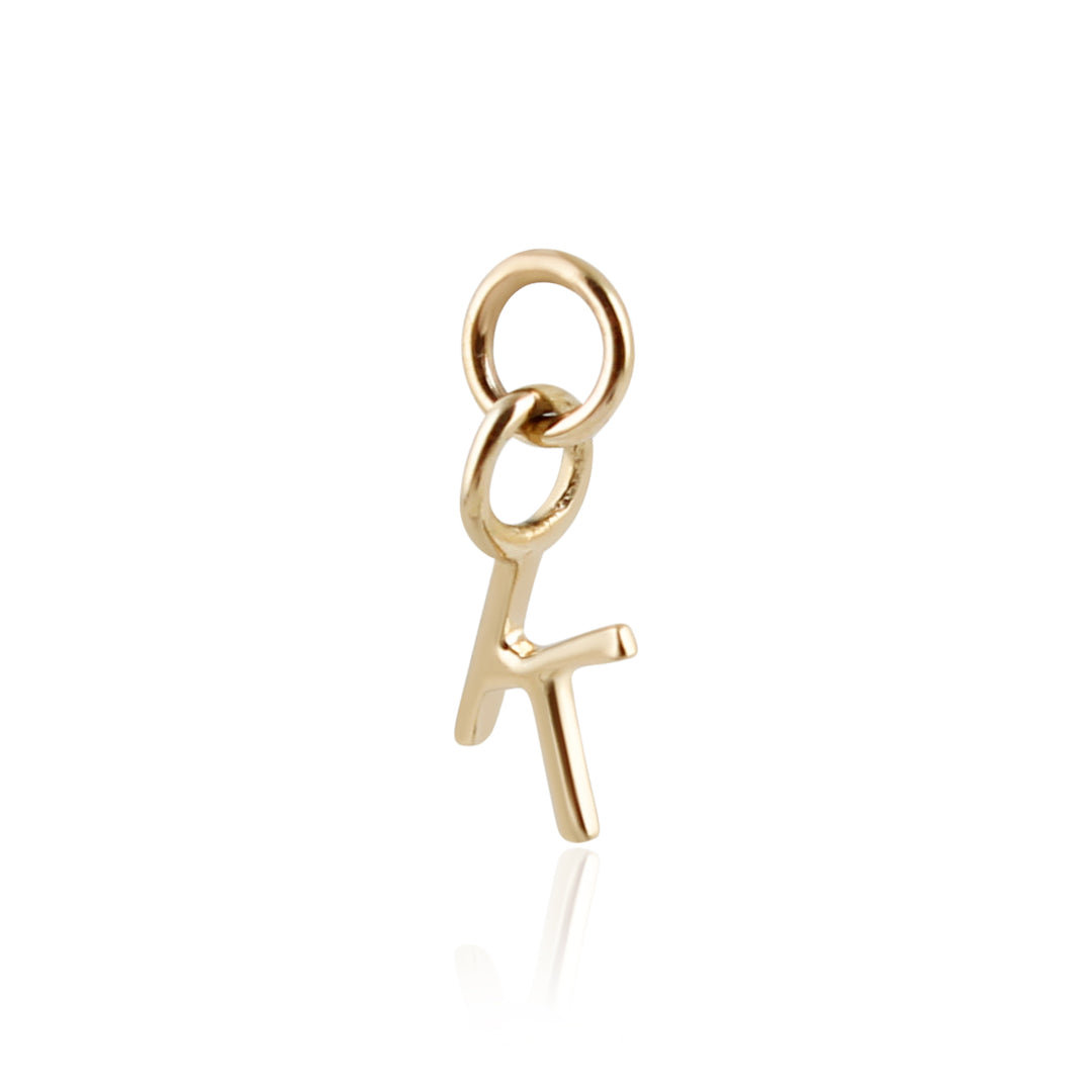 9K Solid Gold Initial Charm