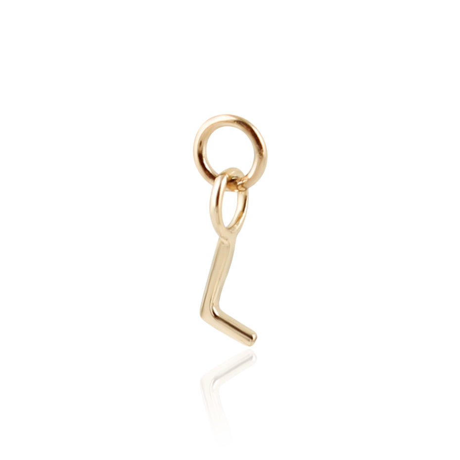 9K Solid Gold Initial Charm