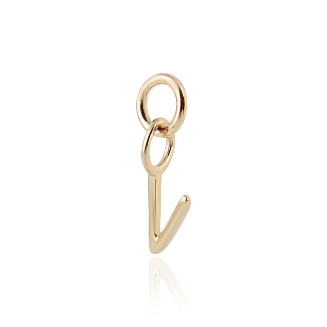 9K Solid Gold Initial Charm