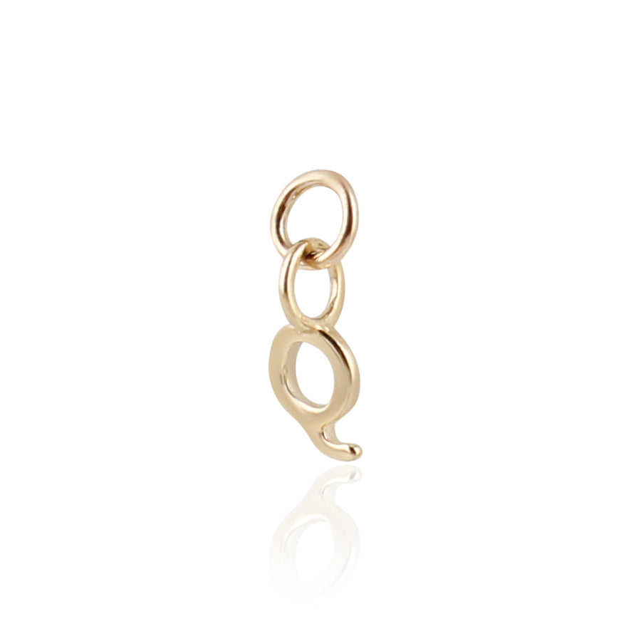 9K Solid Gold Initial Charm