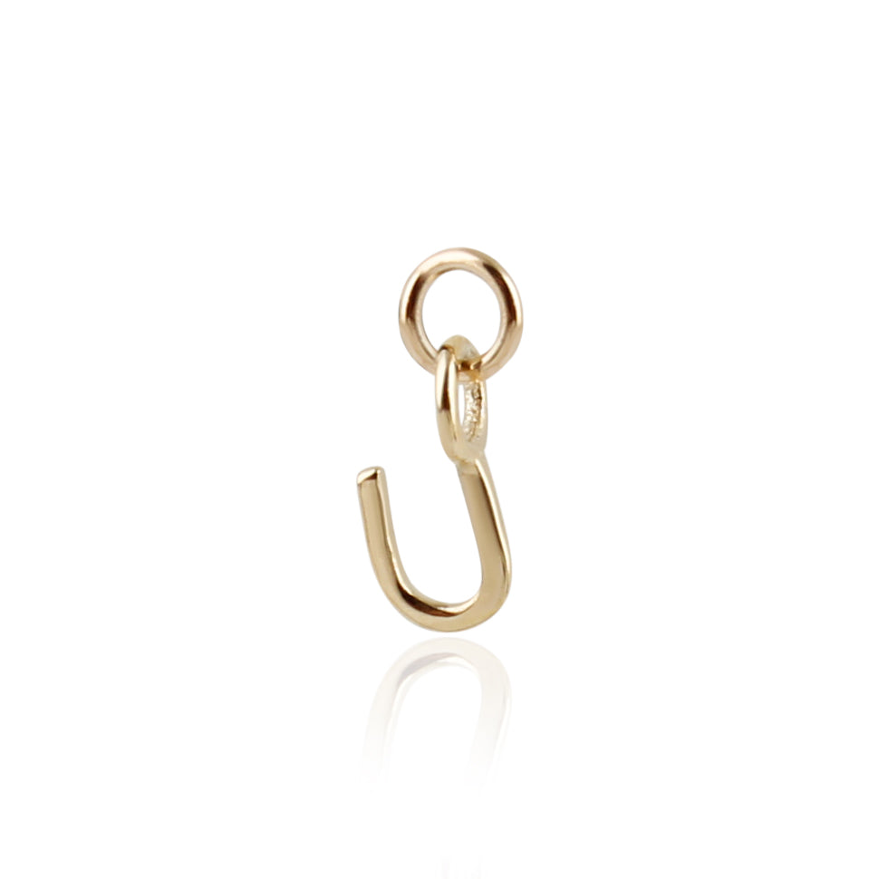 9K Solid Gold Initial Charm