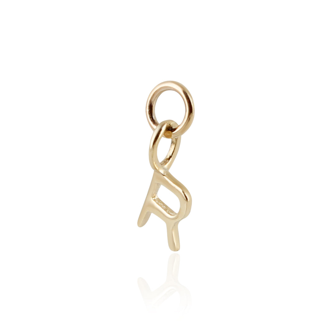 9K Solid Gold Initial Charm