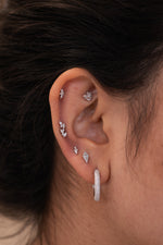 Load image into Gallery viewer, 14k Solid Gold Marquise Climber Cluster