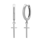 Load image into Gallery viewer, Cross Charm Hoops Earrings