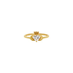 Load image into Gallery viewer, Claddagh Ring with Zirconia