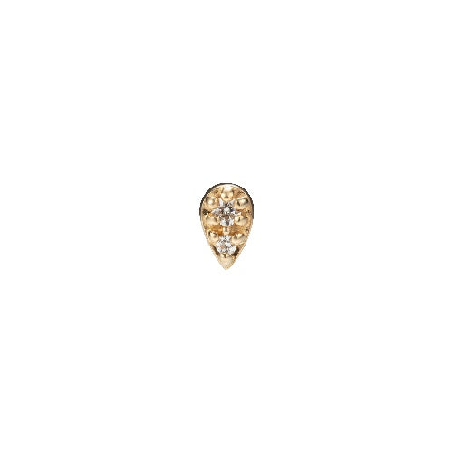 14K Solid Gold Mini Teardrop