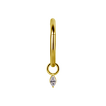 Load image into Gallery viewer, 18K Solid Gold Marquise Charm