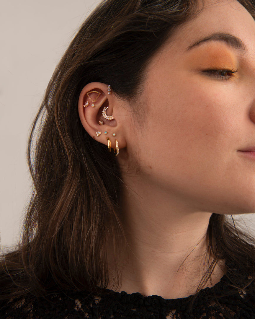 14K Solid Gold Bezel Opal Setting