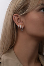 Load image into Gallery viewer, 14k Solid Gold Oval Marquise Drop