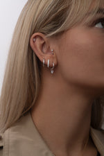 Load image into Gallery viewer, 14k Solid Gold Oval Marquise Drop
