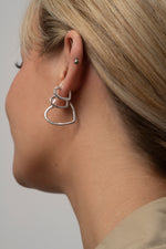 Load image into Gallery viewer, Heart Shaped Huggies - Pavé