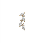 Load image into Gallery viewer, 14k Solid Gold Marquise Climber Cluster