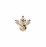 Load image into Gallery viewer, 14K Solid Gold Bezel Tappered Marquise