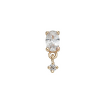 Load image into Gallery viewer, 14k Solid Gold Oval Marquise Drop