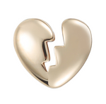 Load image into Gallery viewer, 14K Solid Gold Broken Heart