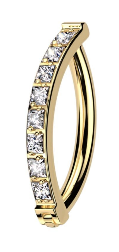 Multi Zirconia Navel Ring