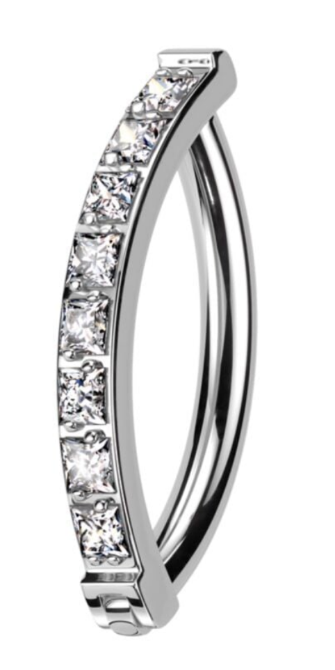 Multi Zirconia Navel Ring