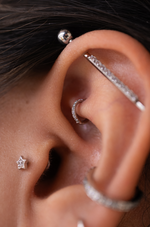 Load image into Gallery viewer, Oval Zirconia Pavé Hinged Clicker