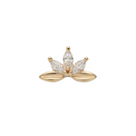 Load image into Gallery viewer, 14K Solid Gold Crowned Lotus