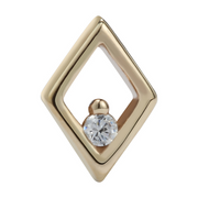 14K Solid Gold Outline Topper