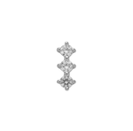 Load image into Gallery viewer, 14K Solid Gold Trio Sparkle